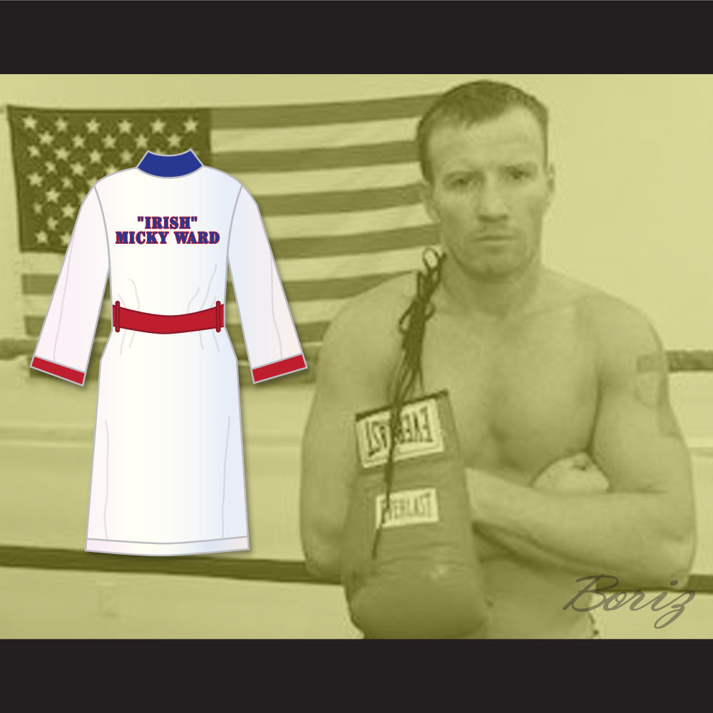 'Irish' Micky Ward White Satin Full Boxing Robe