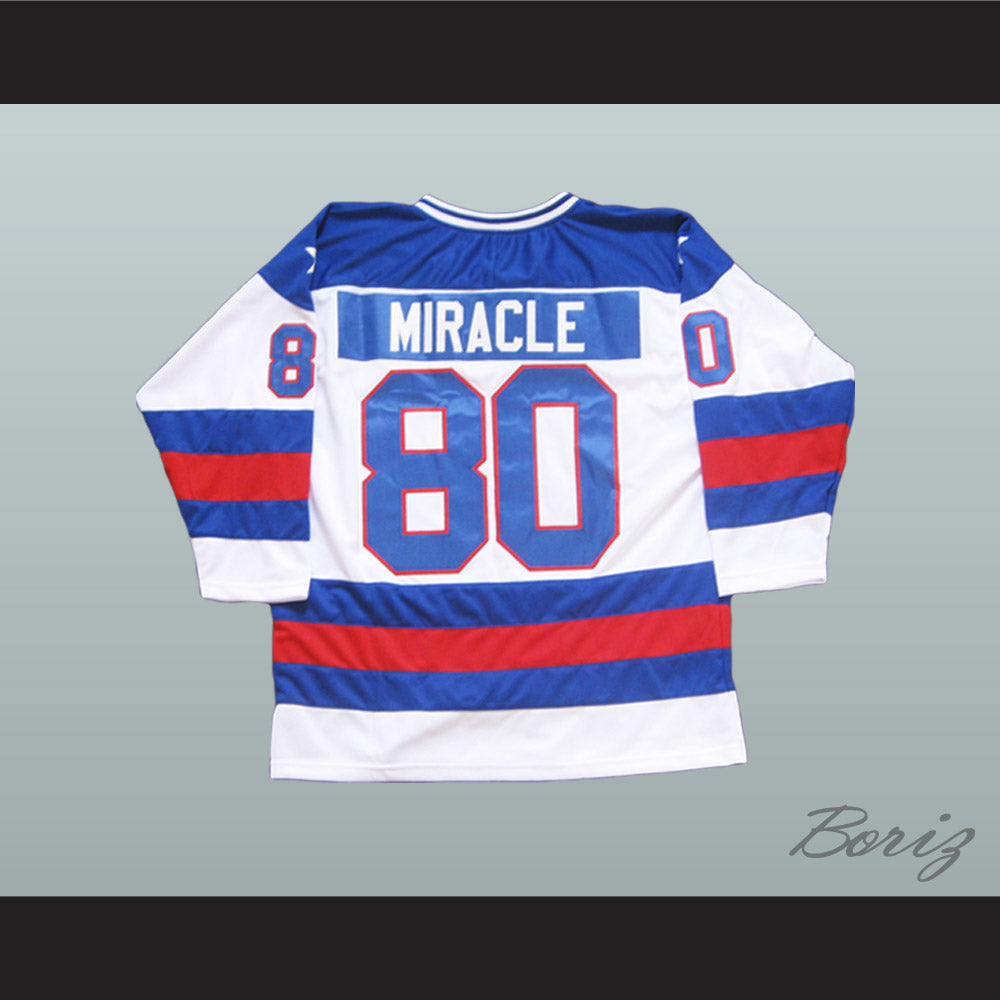 1980 USA Miracle On Ice Tribute Hockey Jersey