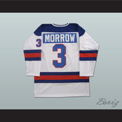 1980 Miracle On Ice Team USA Ken Morrow 3 Hockey Jersey White