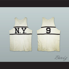 1920-21 New York Whirlwinds 9 White Basketball Jersey
