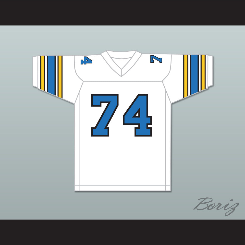 1985 USFL Ray Pinney 74 Oakland Invaders Home Football Jersey