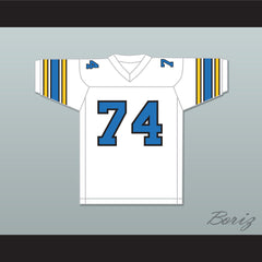 1985 USFL Ray Pinney 74 Oakland Invaders Home Football Jersey