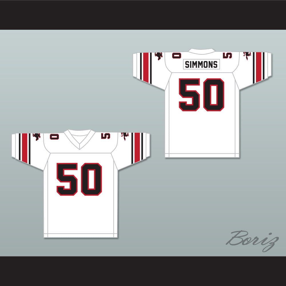 1985 USFL Ron Simmons 50 Tampa Bay Bandits Home Football Jersey