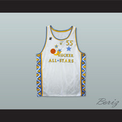 1996 Style Rucker All Stars 55 White Basketball Jersey
