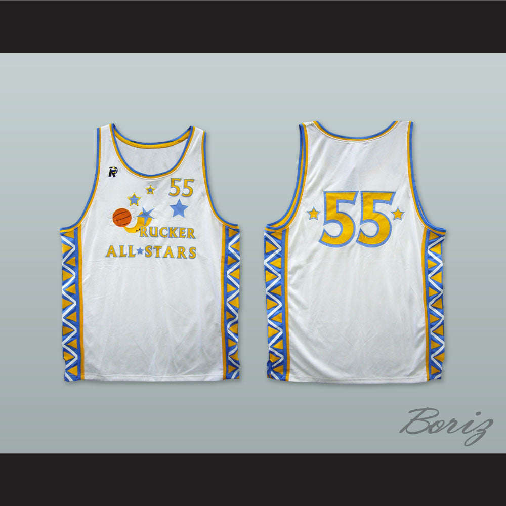 1996 Style Rucker All Stars 55 White Basketball Jersey
