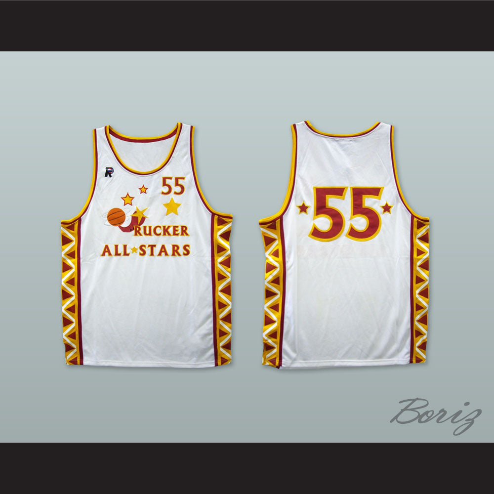 1996 Hot Chile Style Rucker All Stars 55 White Basketball Jersey
