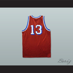 1974 Rucker Park Philadelphia 13 Red Basketball Jersey