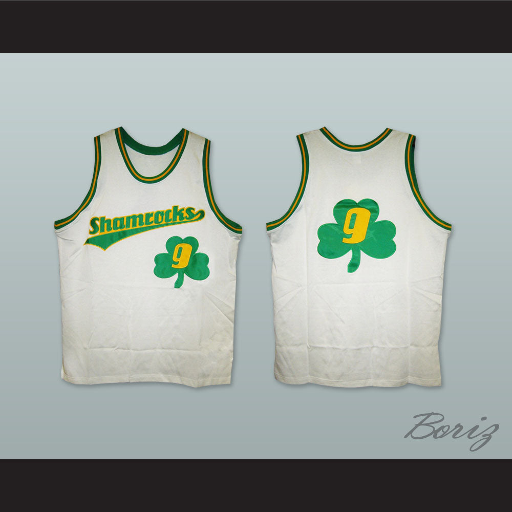 1972 Rucker Park Shamrocks 9 White Basketball Jersey