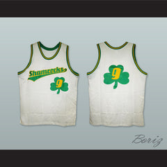 1972 Rucker Park Shamrocks 9 White Basketball Jersey
