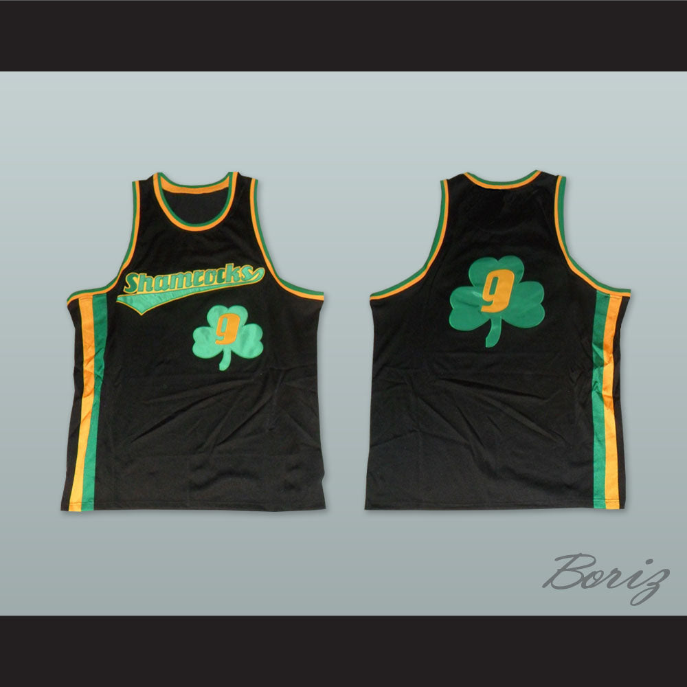 1972 Rucker Park Shamrocks 9 Black Basketball Jersey