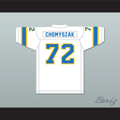 1974-75 WFL Steve Chomyszak 72 Philadelphia Bell Home Football Jersey with Patch