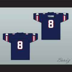 1985 USFL Steve Young 8 Los Angeles Express Road Football Jersey