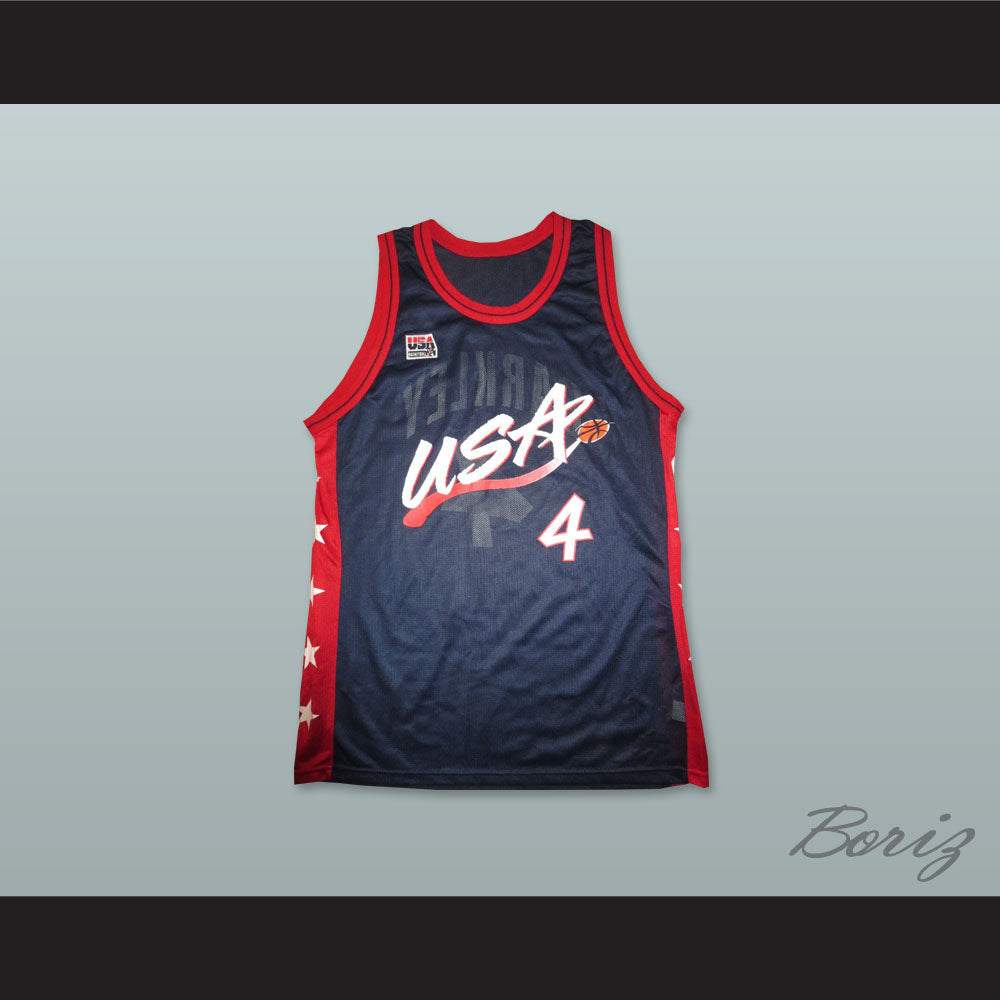 1996 Charles Barkley 4 USA Team Away Basketball Jersey