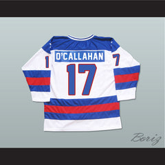 1980 Miracle On Ice Team USA Jack O'Callahan 17 Hockey Jersey White