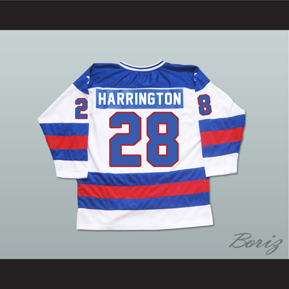 1980 Miracle On Ice Team USA John Harrington 28 Hockey Jersey White