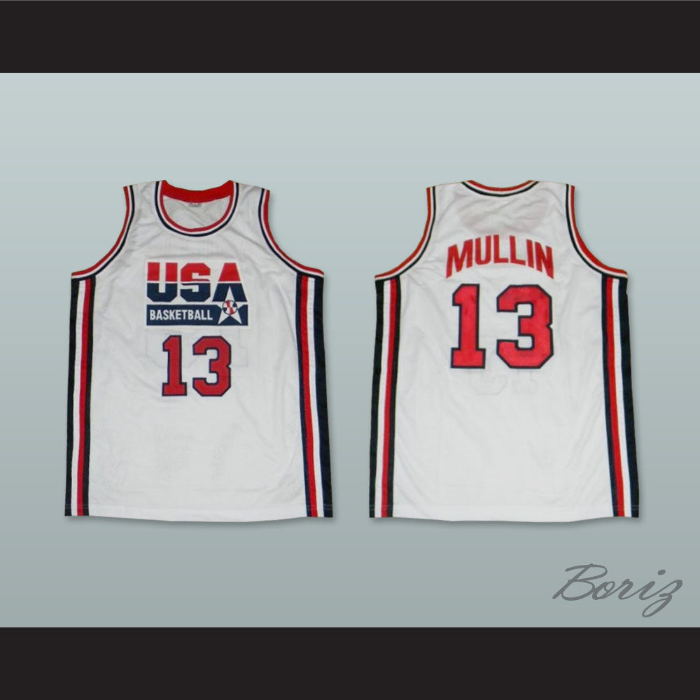 1992 Chris Mullin 13 USA Team Home Basketball Jersey