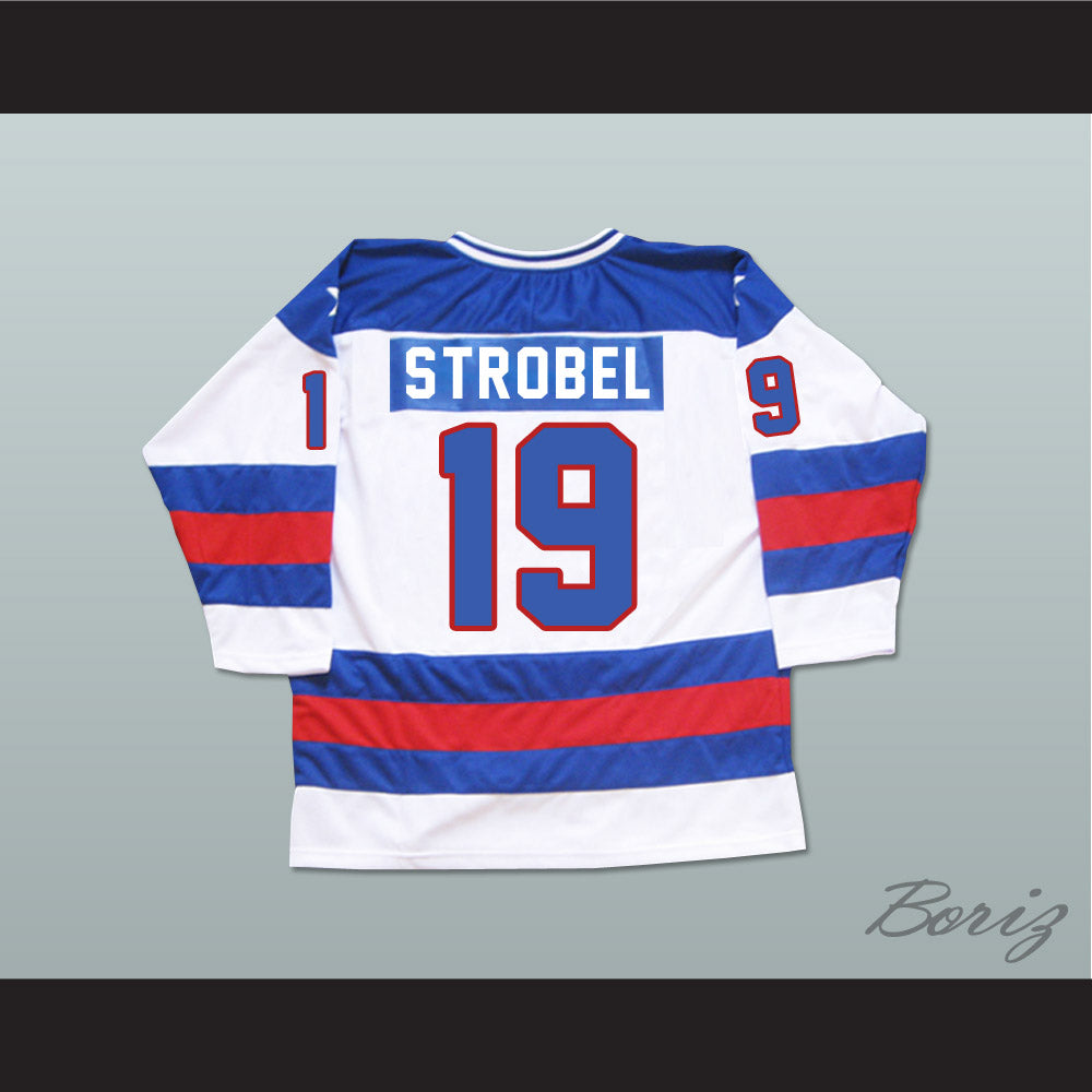 1980 Miracle On Ice Team USA Eric Strobel 19 Hockey Jersey White
