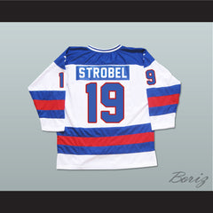 1980 Miracle On Ice Team USA Eric Strobel 19 Hockey Jersey White
