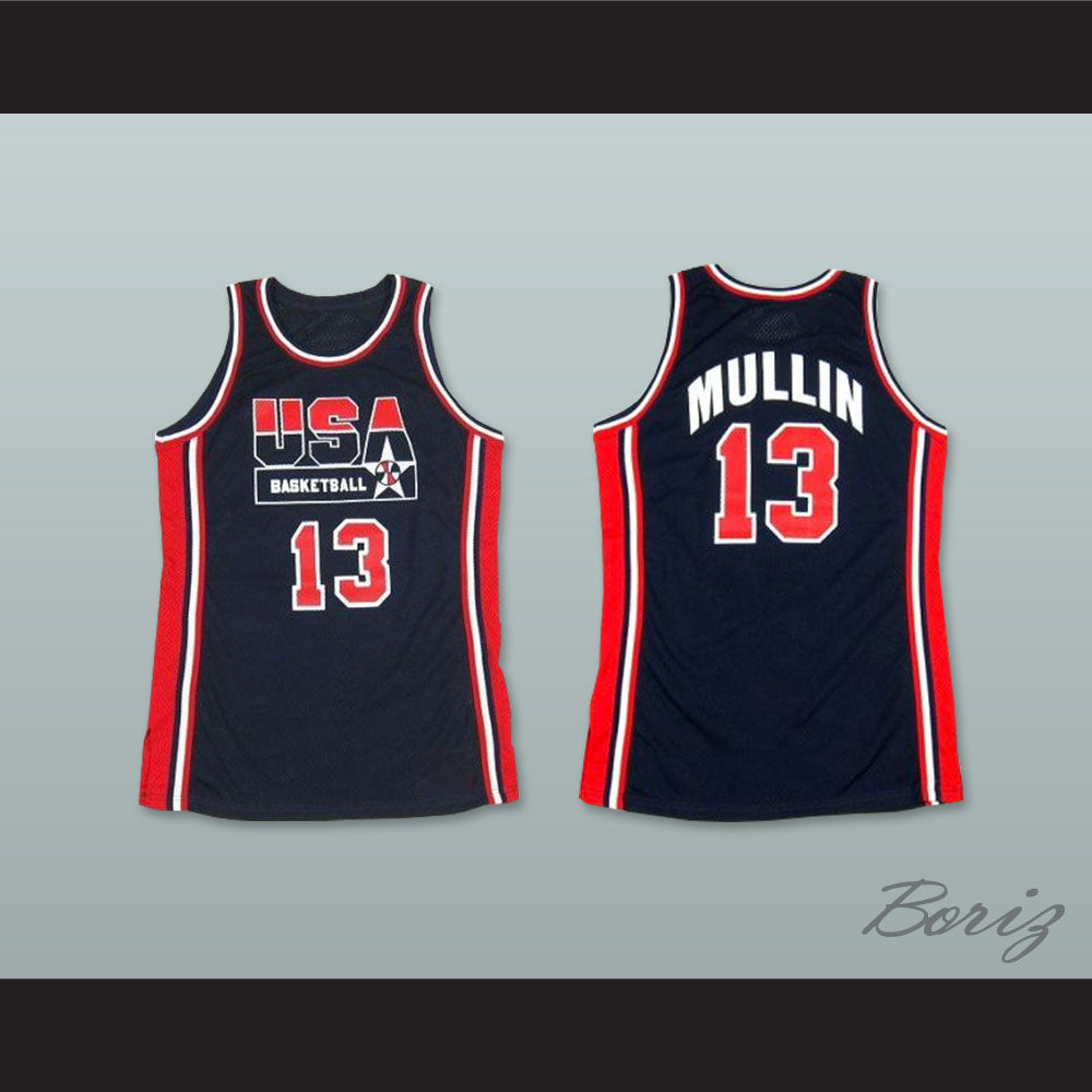 1992 Chris Mullin 13 USA Team Away Basketball Jersey