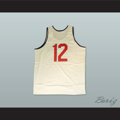 1973 Rucker Park Uptowners 12 White Basketball Jersey