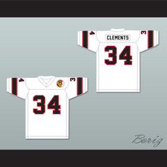 1974 WFL Vince Clements 34 Honolulu Hawaiians Home Football Jersey with Patch