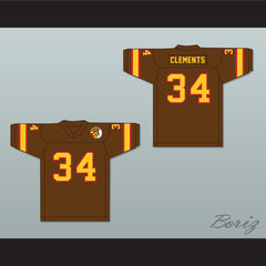 1974 WFL Vince Clements 34 Honolulu Hawaiians Road Football Jersey with Patch