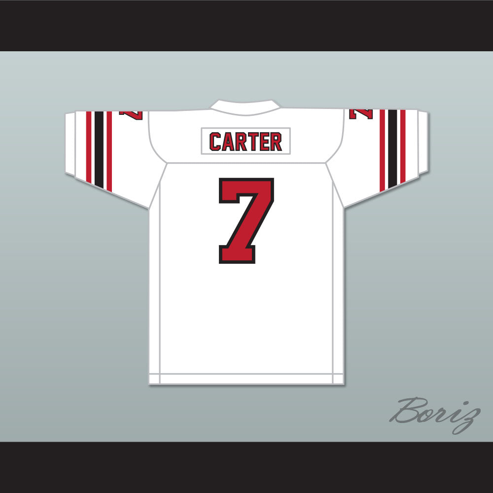 1974 WFL Virgil Carter 7 Chicago Fire Home Football Jersey with Patch