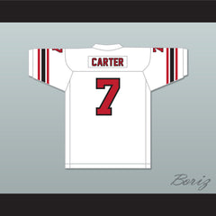 1974 WFL Virgil Carter 7 Chicago Fire Home Football Jersey with Patch