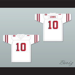 1985 USFL Walter Lewis 10 Memphis Showboats Home Football Jersey